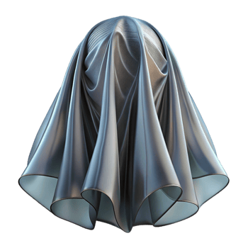 elegant minimalist A series of overlapping, transparent veils, each with a unique texture and pattern, creating a sense of mystery and intrigue 4K png