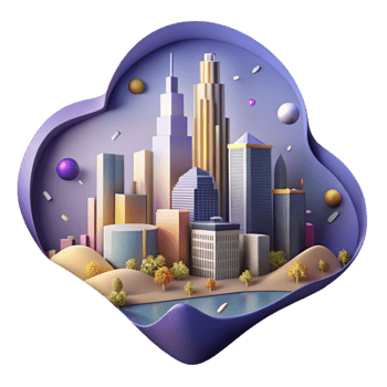 dramatic vintage Los Angeles Skyline Hollywood Sign Isolated for Film Projects professional png