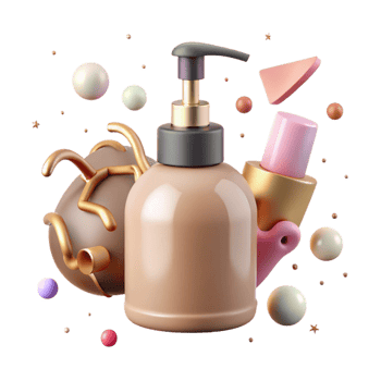 elegant creative Lotion Bottle Pump Dispenser Cutout Skin Care professional png