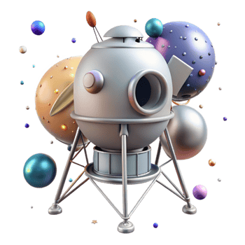 impressive abstract Lunar Lander Cutout for Space Travel Illustrations genuine png