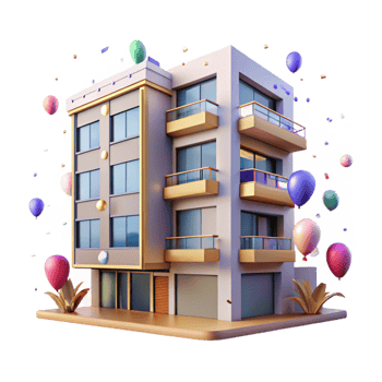 wonderful vintage Modern Apartment Building Exterior Cutout Residential Architecture png