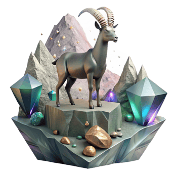 vibrant rustic Mountain Goat Silhouette Cliff Transparent Animal Design exclusive png