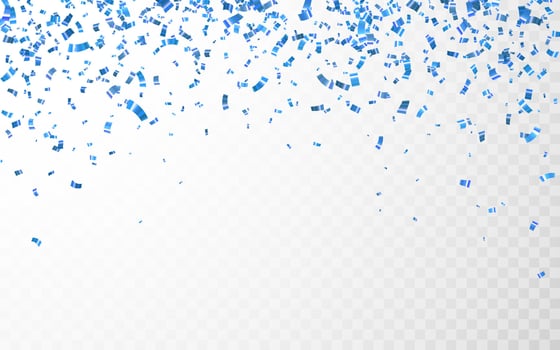 Blue confetti. Celebration carnival falling shiny glitter confetti. Luxury greeting card. illustration vector