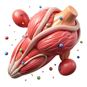 vibrant rustic Muscle Fiber Anatomy Diagram Cutout for Human Biology Research authentic png