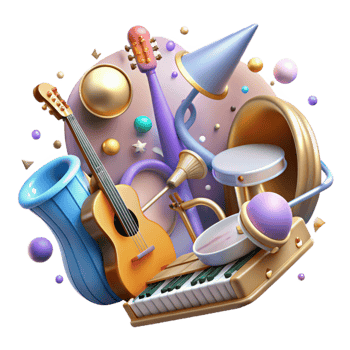 impressive creative Musical Instruments Isolated for Band or Orchestra Graphics genuine png