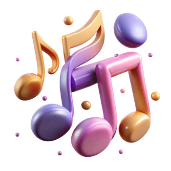 dramatic vintage Musical Notes Symbol for Music Related Websites professional png