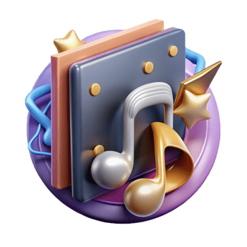 beautiful traditional Music Note Illustration Cutout for Music Books exclusive png