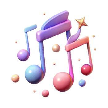 stunning minimalist Music Notes Gradient Cutout for Modern Music Graphics high resolution png