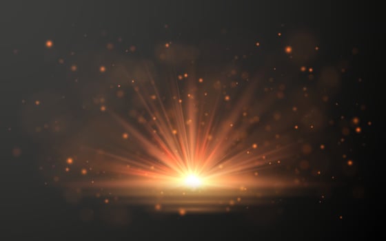 Bright effect with rays and glare. Light light blur effect. illustration vector