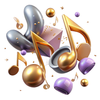 stunning modern Music Notes for Social Media Graphics png