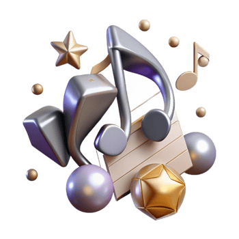 magnificent abstract Music Notes for Social Media Graphics png