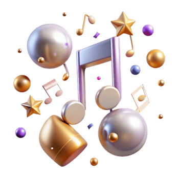 beautiful classic Music Notes for Social Media Graphics original png