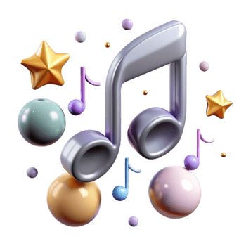 impressive artistic Music Notes for Social Media Graphics high quality png