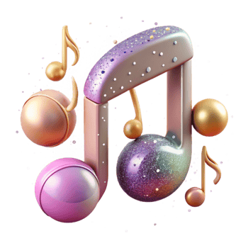 magnificent vintage Music Notes for Social Media Graphics png