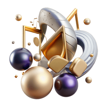 beautiful modern Music Notes for Social Media Graphics original png