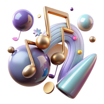 impressive classic Music Notes for Social Media Graphics premium png
