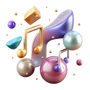 stunning minimalist Music Notes for Social Media Graphics detailed png