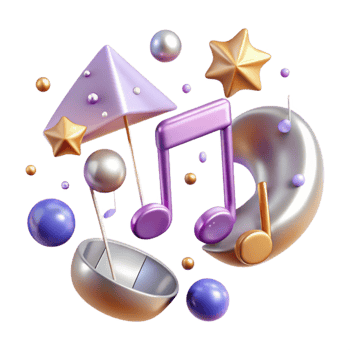 elegant rustic Music Notes Transparent for Music Education or Composition high resolution png
