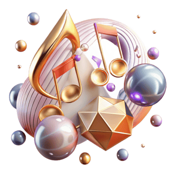 beautiful modern Music Notes Set Transparent Background for Music Composers exclusive png