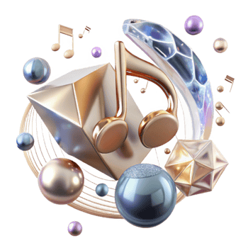 elegant modern Music Notes Set Transparent Background for Music Composers premium png
