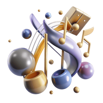 serene artistic Music Notes Staff for Music Composition Software genuine png