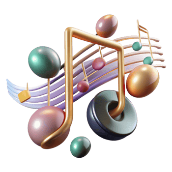 dramatic abstract Music Notes with Staff Lines Isolated for Music Teachers professional png