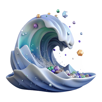 impressive artistic Ocean Wave Crashing Cutout for Coastal Design high resolution png
