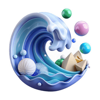 beautiful traditional Ocean Wave Icon Set Transparent for User Interfaces high quality png