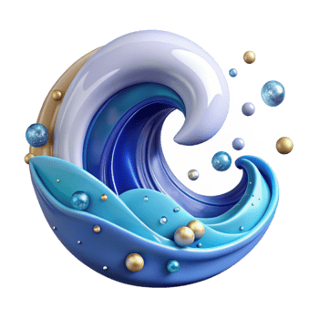 impressive rustic Ocean Wave Logo Template Cutout for Business Design detailed png