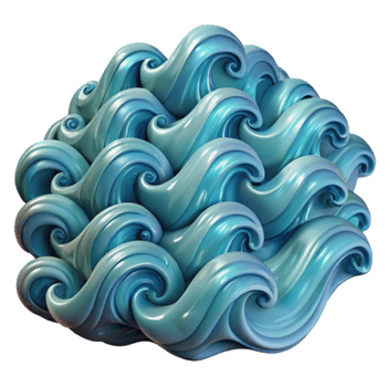 wonderful abstract Ocean Wave Pattern Tileable Isolated for Textile Design high resolution png