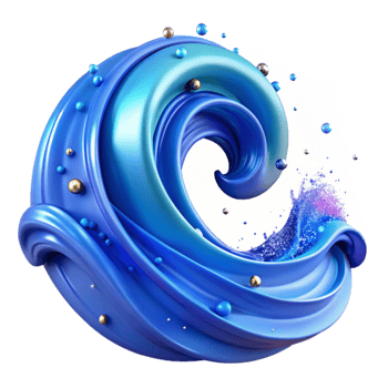 vibrant contemporary Ocean Wave Pattern Tileable Isolated for Textile Design premium png
