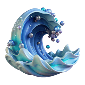 beautiful vintage Ocean Wave Isolated for Marine Graphics authentic png