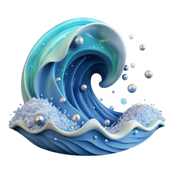 serene modern Ocean Wave Silhouette Cutout for Ocean Conservation high quality png