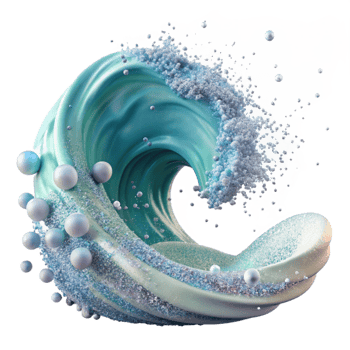 elegant modern Ocean Wave Spray Particle Effect Transparent Background png