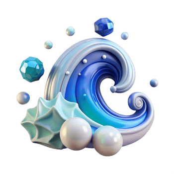 dramatic modern Ocean Wave Symbol Collection Isolated for Branding high quality png