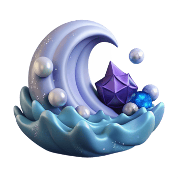 magnificent contemporary Ocean Wave Under Moonlight Isolated for Night Scenes authentic png