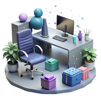 extraordinary artistic Office Furniture Silhouettes Isolated for Business Presentations detailed png