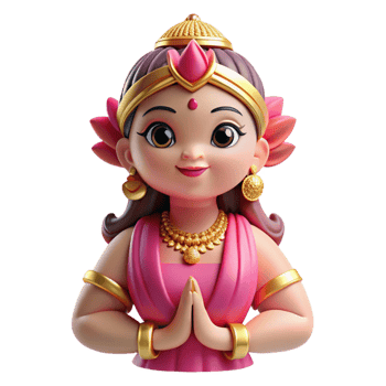 elegant artistic Lakshmi, Hindu goddess of wealth, prosperous, original png