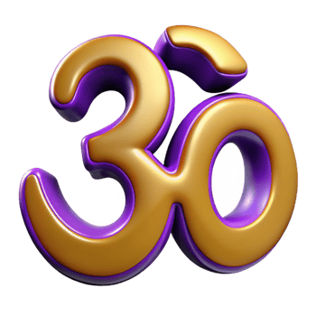 beautiful artistic Om symbol, Hinduism, sacred sound, exclusive png