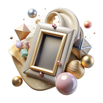 vibrant creative Old Photo Frame Isolated Cutout for Family Photos professional png