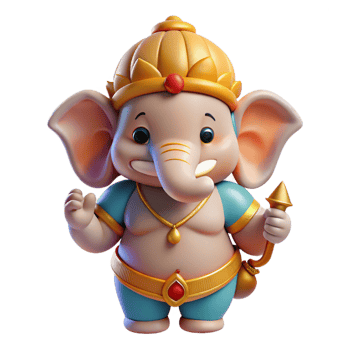 impressive creative Ganesh, Hindu god of wisdom, elephant-headed, original png