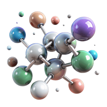 vibrant vintage Oxygen Molecule Structure Chemistry Isolated for Science Projects professional png