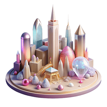serene minimalist Paris Skyline Romantic Cityscape Transparent for Honeymoon Destinations detailed png