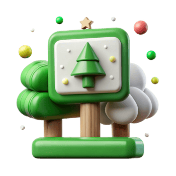 magnificent abstract Park Sign Green White Tree Icon Transparent for Recreation detailed png