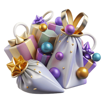 elegant vintage Party Favors Bags Isolated for Birthday Celebrations high quality png