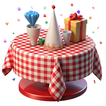 magnificent abstract Party Tablecloth Checkered Pattern Red White Cutout png