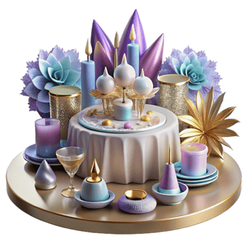 elegant contemporary Party Table Decorations Isolated Centerpieces and Flowers high quality png
