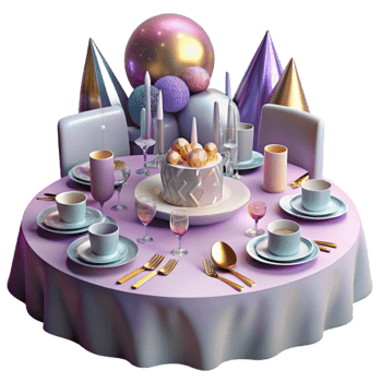 dramatic rustic Party Table Setting Plates Cutlery Cutout png
