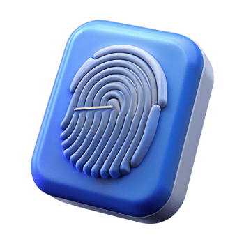 vibrant rustic Biometric fingerprint scanner authentic png