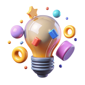 vibrant artistic Pop Art Inspired Light Bulb Idea Symbol Transparent authentic png